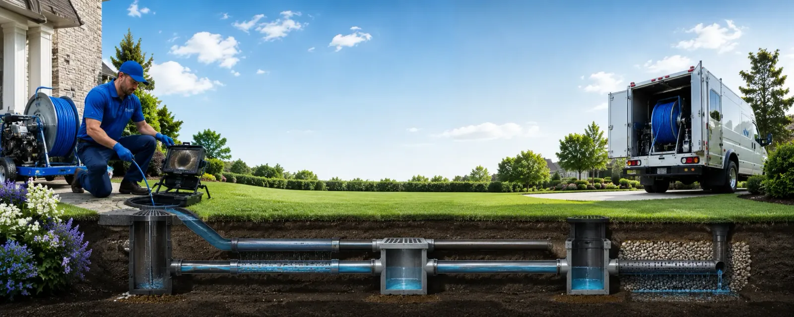 Outdoor drain cleaning information for Essington, PA